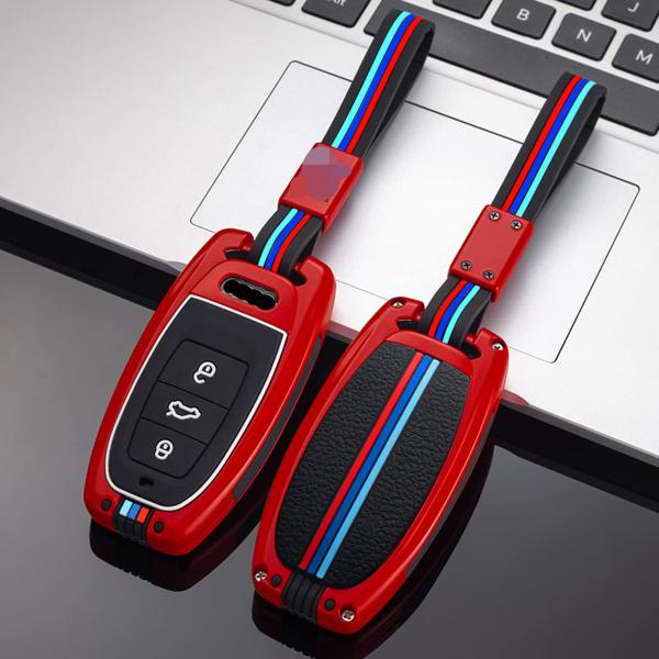 【並行輸入品】車のキーチェーンカバースマート亜鉛合金キーケース、アウディR8 Q5 Q7 S3 S4...