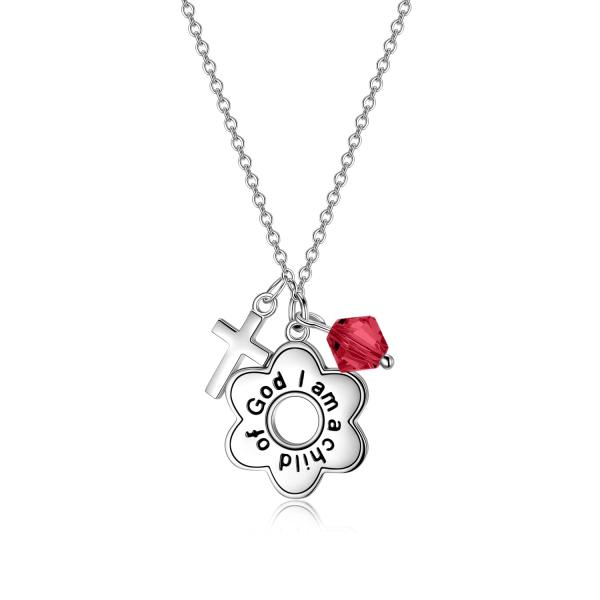 【並行輸入品】925スターリングシルバー "I Am a Child of God" デイジーネック...