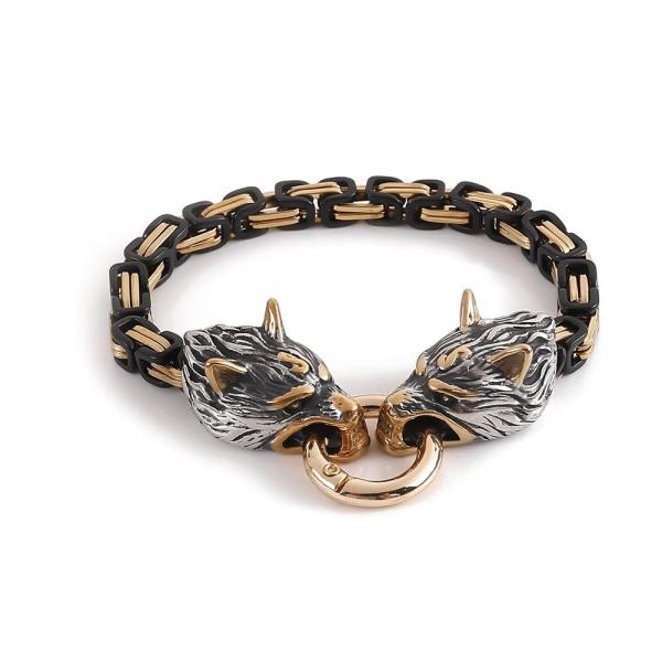 【並行輸入品】PBTMCD Men's Wolf Head Cuff Bracelet, Odin ...