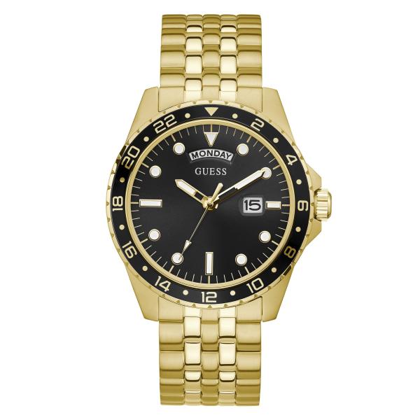 【並行輸入品】GUESS Men's Dress Day Date 44mm Watch   Bla...