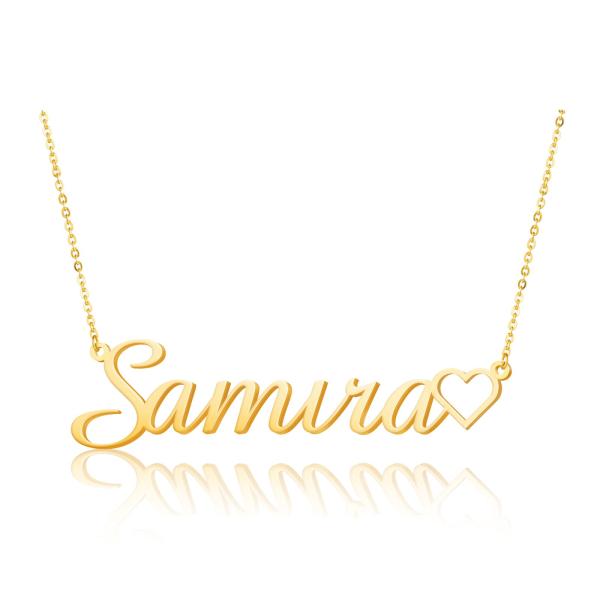 【並行輸入品】Flowshey Custom Name Necklace with Heart Pe...