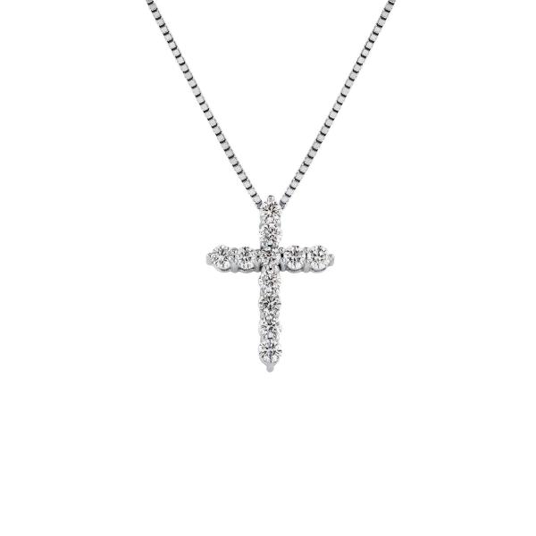 【並行輸入品】Diamond Wish 1/4~2カラット 人工ダイヤモンドクロスペンダントネックレ...