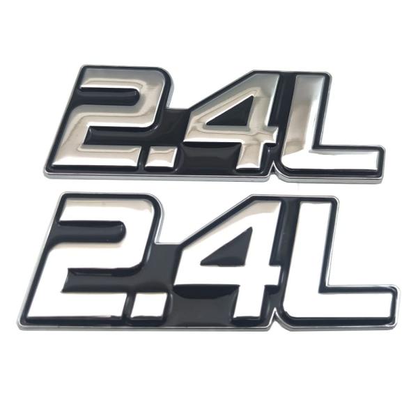 【並行輸入品】2Pcs Metal 2.4L Car Emblem Racing Sport Sid...