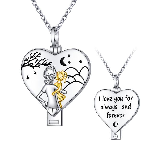 【並行輸入品】母娘ネックレス ハートロケットネックレス レディース ガールズ 925スターリングシル...