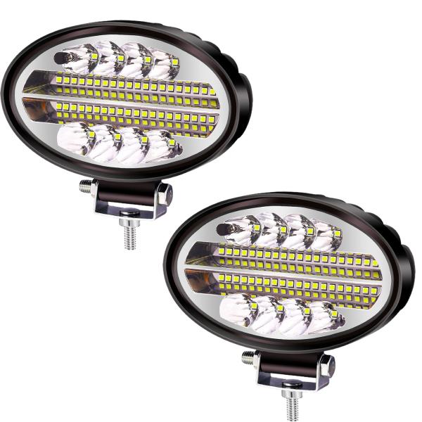 【並行輸入品】Biqing 2X オーバルオフロード LED 作業灯 ホワイト 5.5インチ LED...