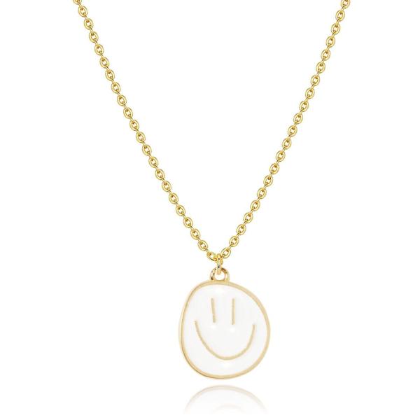 【並行輸入品】AULSIEY Smile Face Necklace Cute Necklaces ...