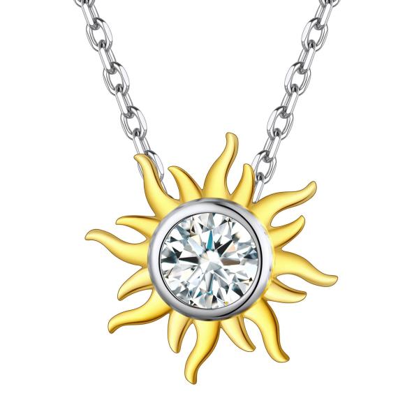 【並行輸入品】Suplight Dainty 925スターリングシルバー 誕生石 太陽 スタッド イ...