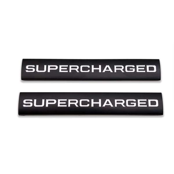 【並行輸入品】2Pcs 3D Raised Supercharged Logo Car Emblem...