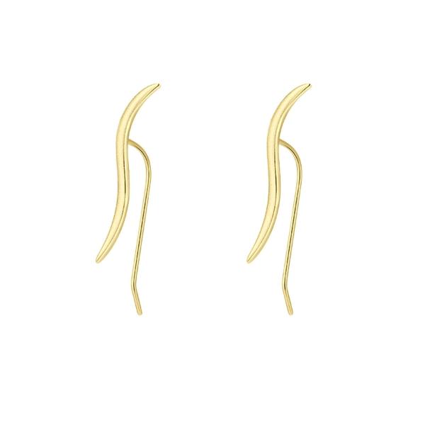 Wave Earrings Female Line Design Sense Earrings Gi...