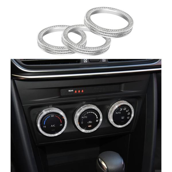 【並行輸入品】CONGCONG マツダ用アクセサリー ACボタン キラキラ光るクリスタルアクセサリー...