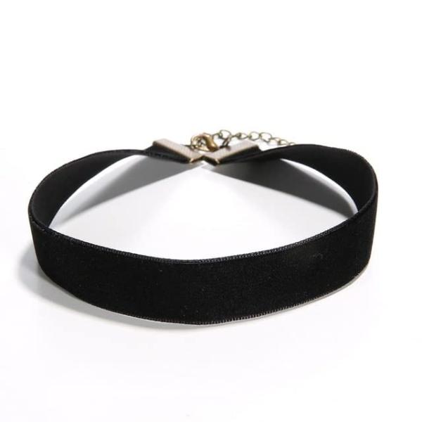 Fashion Black Velvet Choker Necklace 90 Plain Ribb...