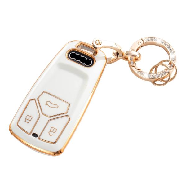 【並行輸入品】RUABIBAN アウディ用キーフォブカバー キーケース保護 A4 Q7 Q5 TT ...