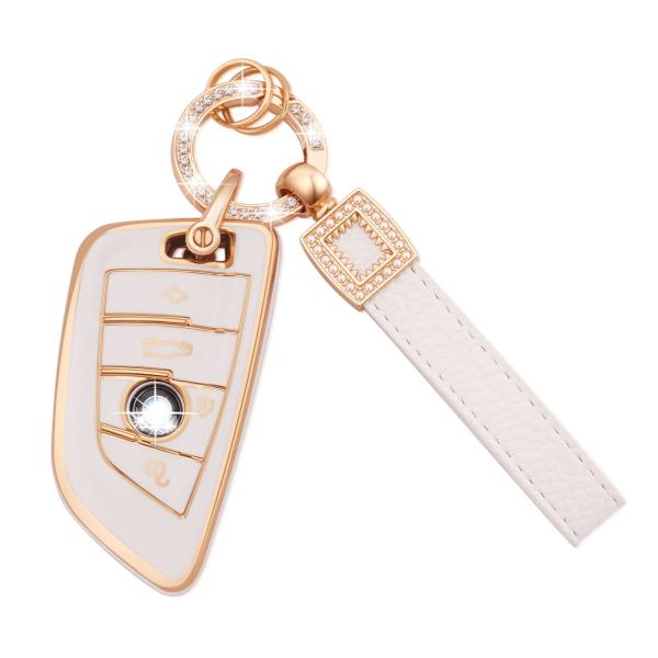 【並行輸入品】EKALA キーフォブカバー キーチェーンストラップ付き ソフトTPUキーフォブケース...