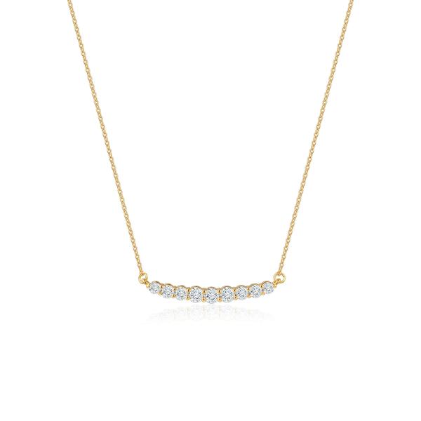 【並行輸入品】カウリン カーブ バー ペンダント ネックレス 18K 金メッキ チェーン スマイル ...