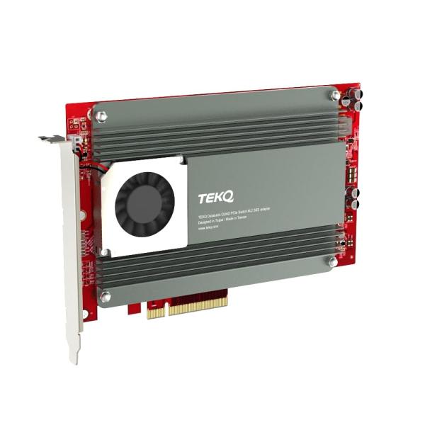 TEKQ データバンク M4対応 4ポート M.2 SSD 拡張カード PCIe 3.0 x 16 ...