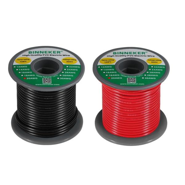 【並行輸入品】BINNEKER 20 Gauge PVC 1007 Electric Wire Re...