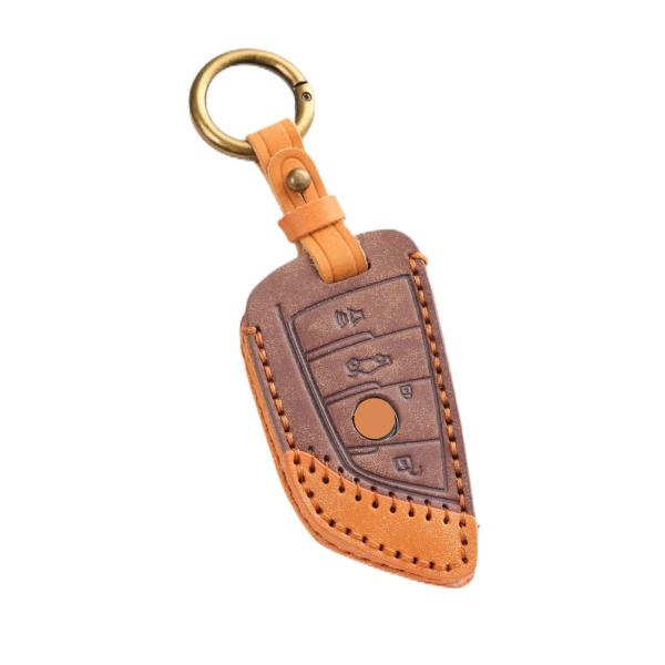 【並行輸入品】Hontumax Genuine Leather Key Fob Cover Case...