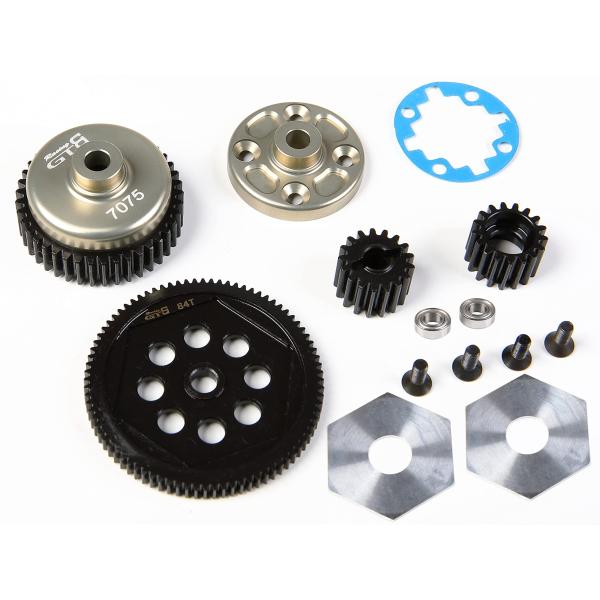 【並行輸入品】GTBRacing Steel OL009 84Tギア&amp;ハード陽極酸化7075ディファ...