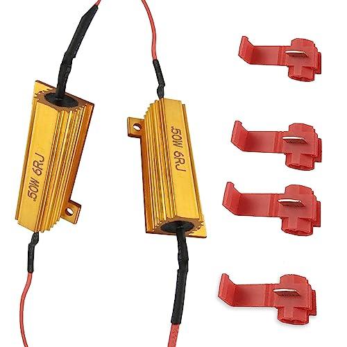 【並行輸入品】ZKFAR Pack 2 50W 6オーム 負荷抵抗器 負荷抵抗器 アルミケース抵抗器...