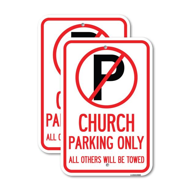 【並行輸入品】(2 Pack) Church Parking Only All Others Wil...