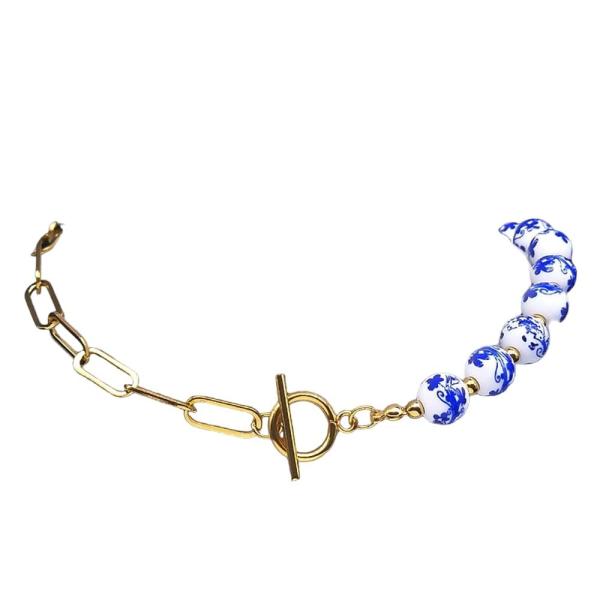 【並行輸入品】New 2024 Blue And White Porcelain Beads Nec...