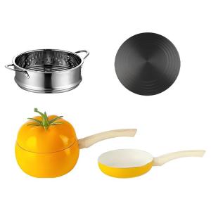 【並行輸入品】Leefasy Soup Porridge Pot Mini Frying Pot Kitchen Cookware 1.6L
