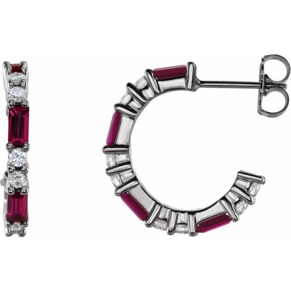 【並行輸入品】Sterling Silver Ruby and 1/2 cttw Diamond H...