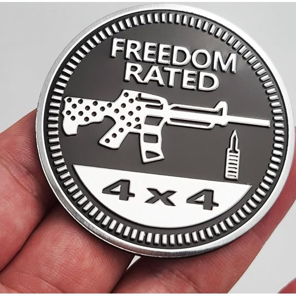 【並行輸入品】1 x Freedom Rated 4x4エンブレム 3Dメタル自動車バッジデカール ...