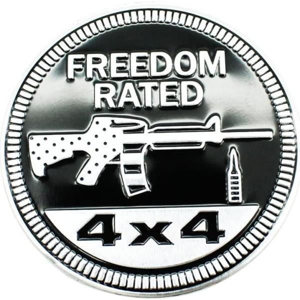 【並行輸入品】Freedom Badge 定格エンブレム 4 x 4 メタル自動車バッジ 3Dトリム...