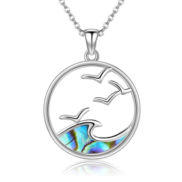 【並行輸入品】JERWLI Wave Necklace 925 Sterling Silver Ab...