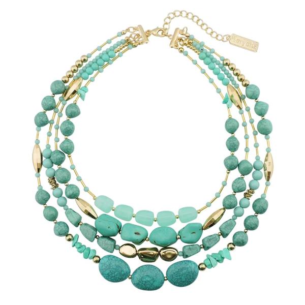 【並行輸入品】BERYOHZ 上品なネックレス レディース トレンディ マルチレイヤー 4ストランド...