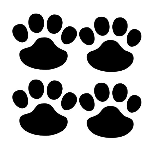 【並行輸入品】2 Pair PVC Cat Footprint Car Stickers, 3D S...