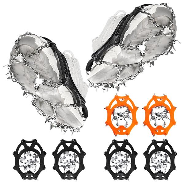 Chitidr 3 Pairs Crampons Ice Cleats with 19 Stainl...