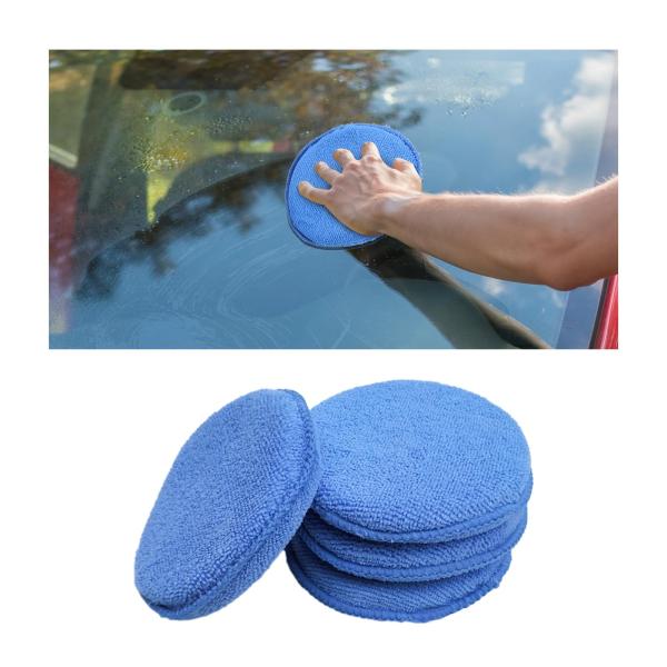 【並行輸入品】Ziciner 車用マイクロファイバーアプリケーターパッド 4個パック カーワックスフ...