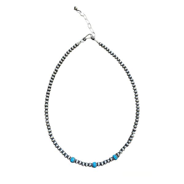 【並行輸入品】Sterling Silver 4mm Pearls with Turquoise B...