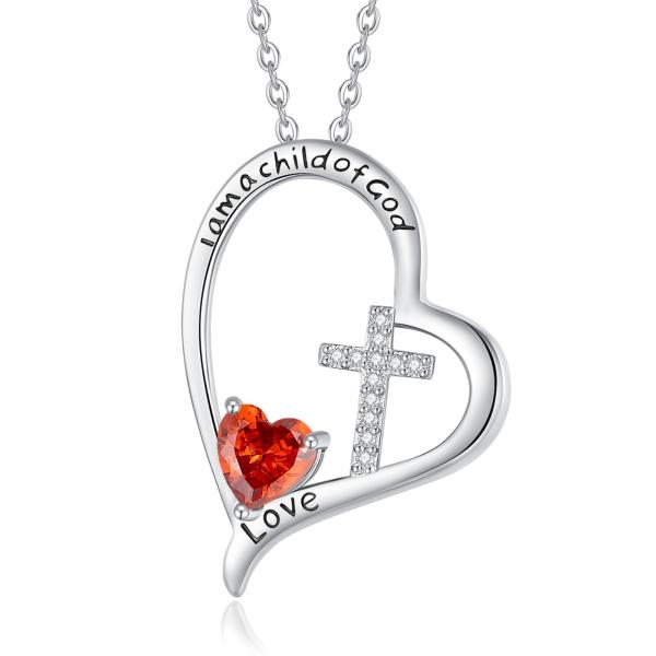 【並行輸入品】RAODA I Am a Child of God 1CT 誕生石ネックレス イニシャ...