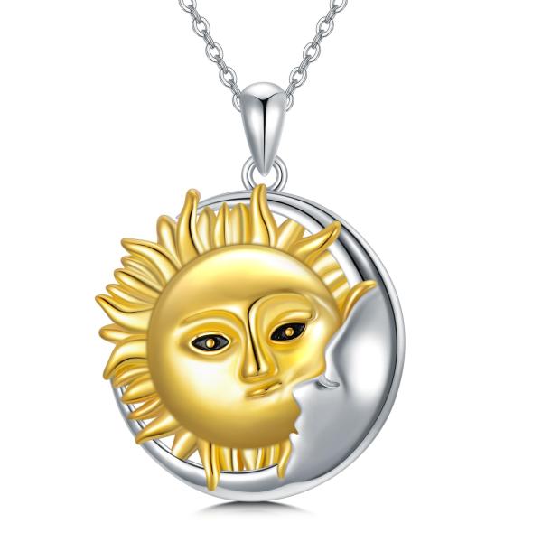 【並行輸入品】YEESIA Sun and Moon Necklace S925 Sterling ...
