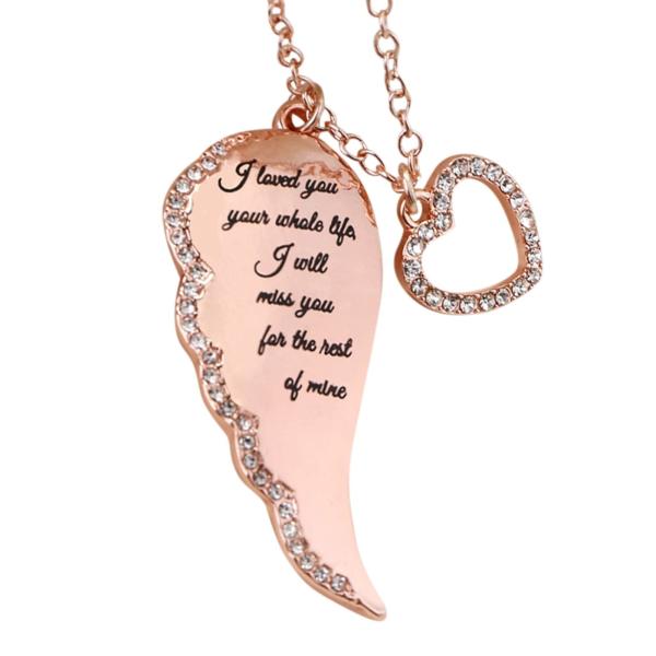 【並行輸入品】YUUAND Necklaces for Women,Angel Wing Heart...