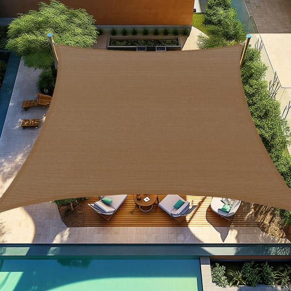 Shade&amp;Beyond Custom PPR034 8&apos;x9&apos; Sun Shade Sail Ca...