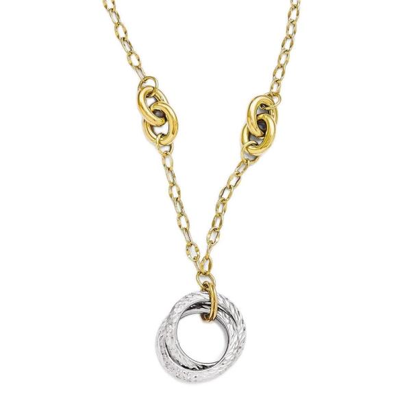 【並行輸入品】14k Two Tone Fancy Lobster Closure Gold Pol...