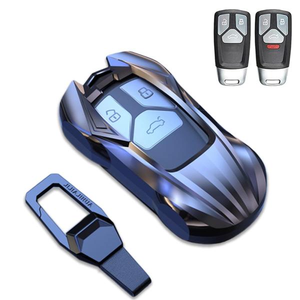 【並行輸入品】Noreyvis アウディキーカバーケース 亜鉛合金 スマートキーフォブケース ホルダ...