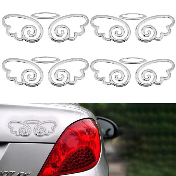 【並行輸入品】4 Pcs 3D PVC Angel Wings Car Decals, Self A...