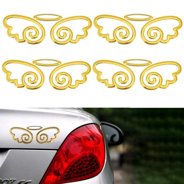【並行輸入品】4 Pcs 3D PVC Angel Wings Car Decals, Self A...