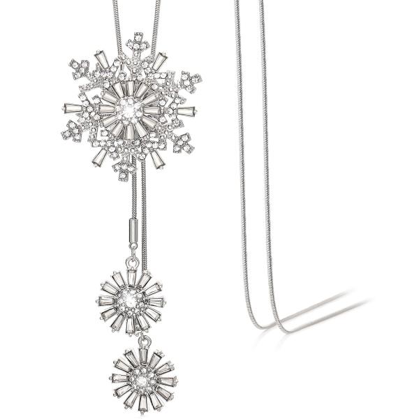 【並行輸入品】Suyi Trendy Crystal Long Necklace All Match...