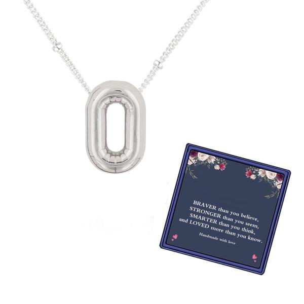 【並行輸入品】女性用 バブルレターネックレス 華奢なバルーン イニシャル数字ネックレス 14Kゴール...