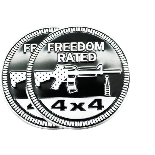 【並行輸入品】4 x 4 Metal Automotive Badge 3D Metal Emble...