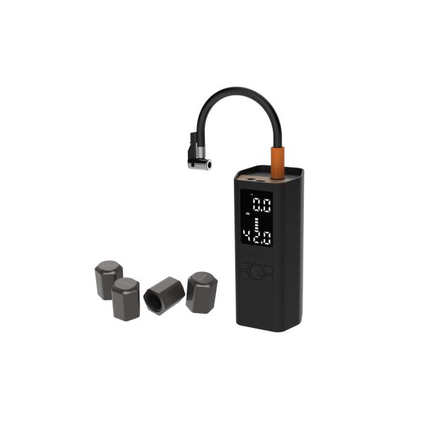 【並行輸入品】JOWUA ポータブルエアコンプレッサー Tesla &amp; タイヤバルブキャップ Com...