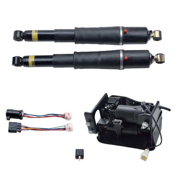 【並行輸入品】リアエアサスペンションショック + エアコンプレッサー 2002 2014 キャデラッ...