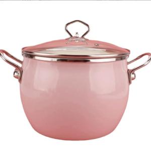 【並行輸入品】TEIDEA Cooking Set Makaron Enamel Enamel High Style Soup Pot Ste