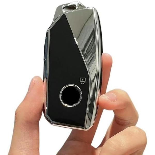 【並行輸入品】POSLAB 車のキーフォブカバー TPU 車のキーケースカバーシェル Fob BMW...
